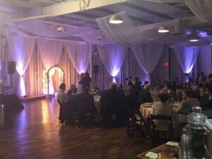 Wedding ceremony, couple kissing, pretty blue lighting Wedding ceremony, couple kissing, pretty blue lighting