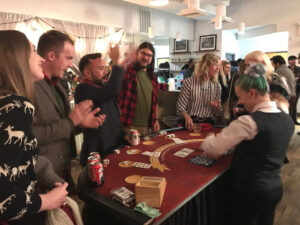 BMG-BR Nashville holiday party at Horton Events Downtown playing poker BMG-BR Nashville holiday party at Horton Events Downtown playing poker