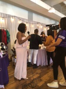 Pretty reporter lady with a mic, Ladies Lifestyle Affair - Horton Events Downtown Nashville